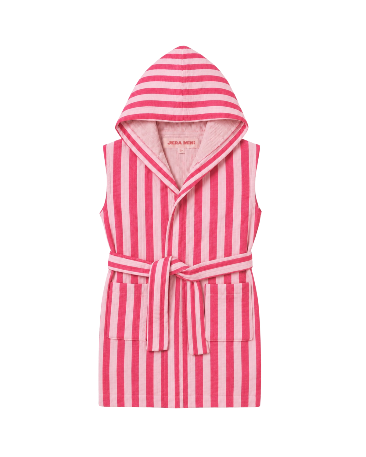 Sleeveless Muslin Bathrobe Vague Rose