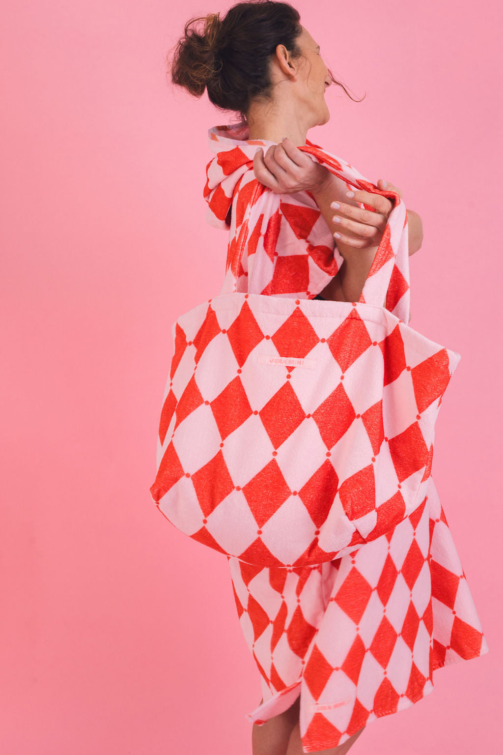 Adult Poncho Rose Geo