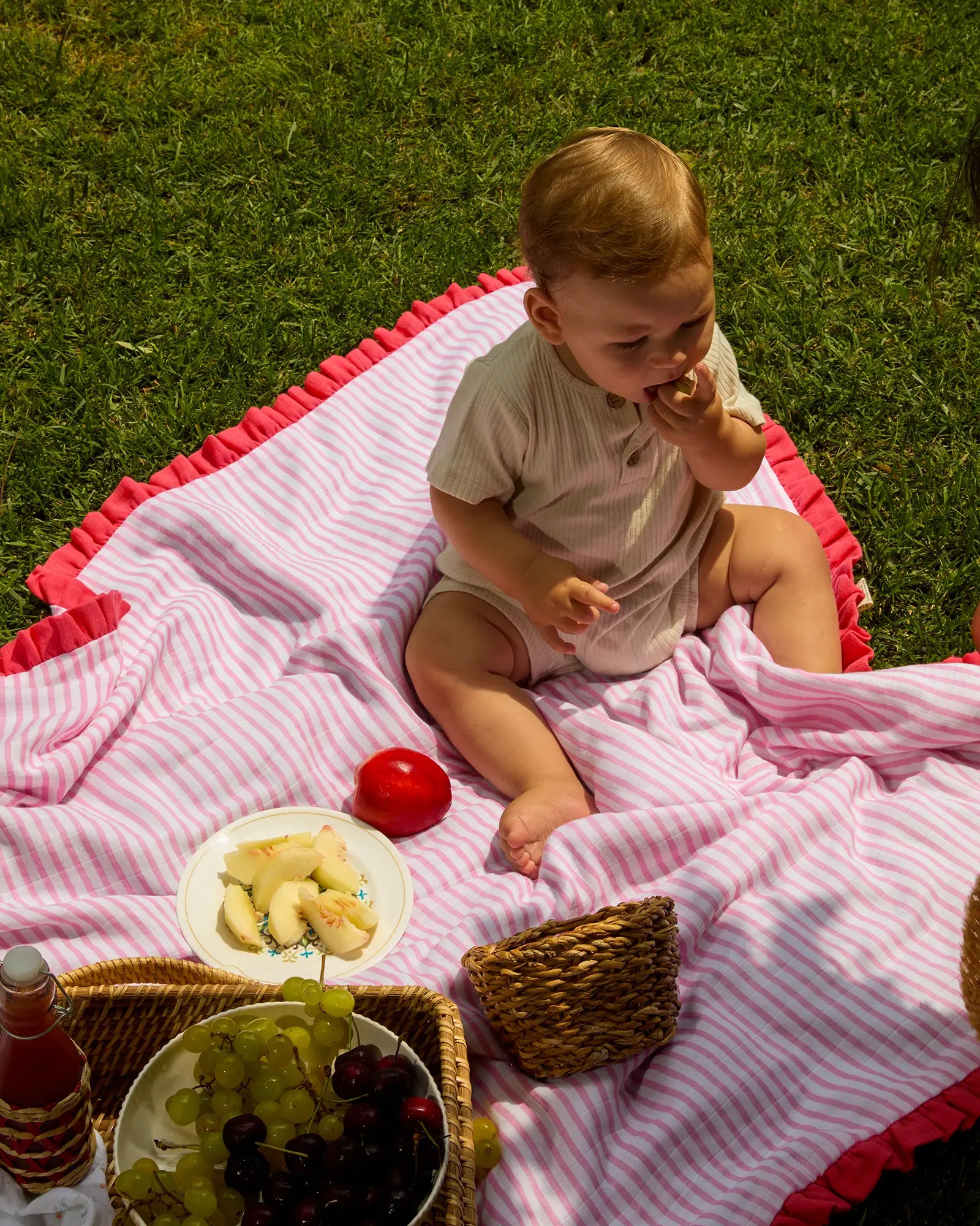 Muslin Blanket with Wellsoft Pinki Stripes